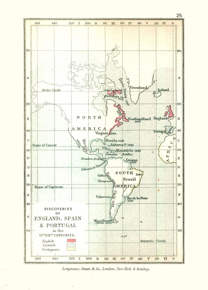 Discoveries England Spain Portugal - Gardiner 1902