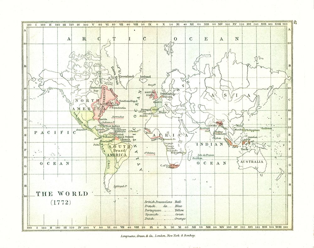 World in 1772 - Gardiner 1902