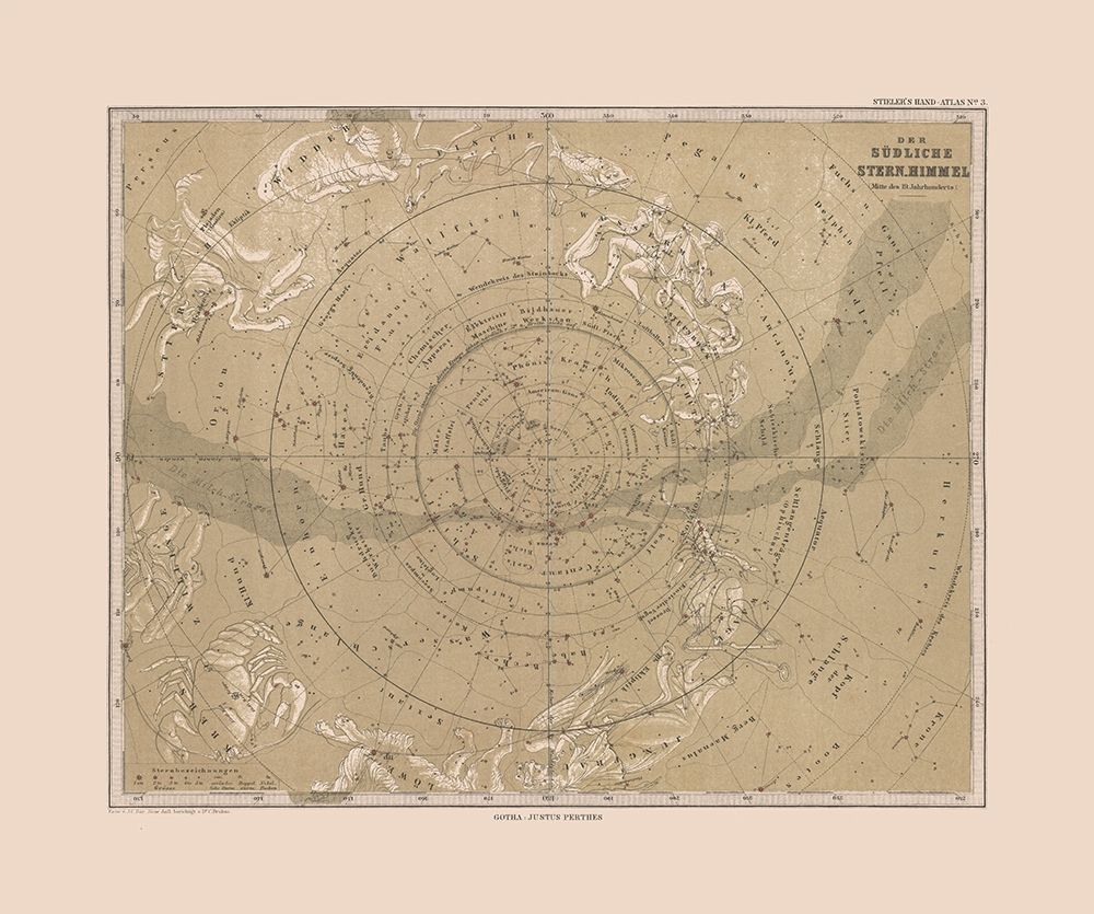 Southern Sky - Stieler 1885
