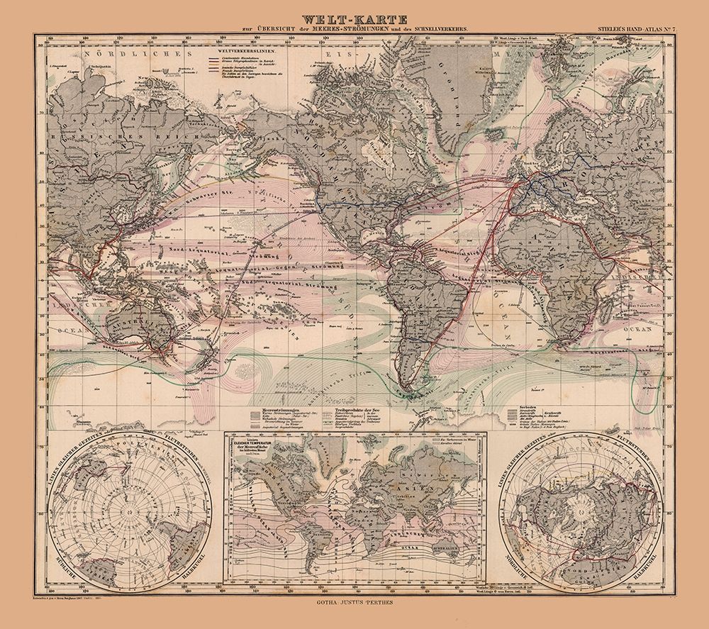 Sea Currents - Stieler 1885