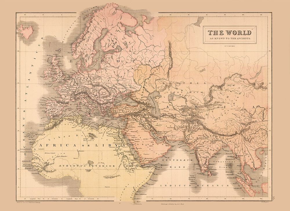 Ancient Europe Asia Africa - Black 1867