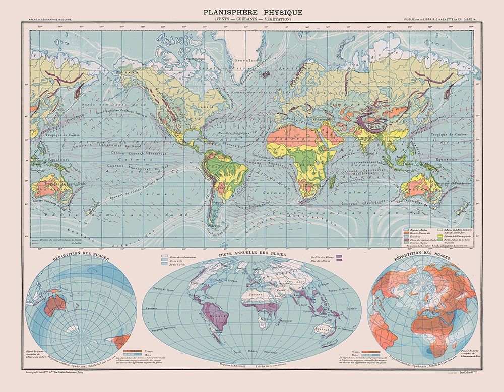 Physical Planisphere - Schrader 1908