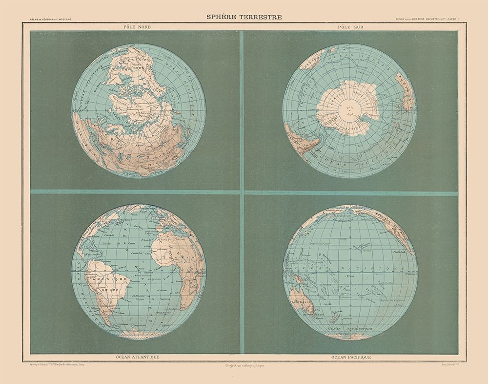 Terrestrial Sphere - Schrader 1908