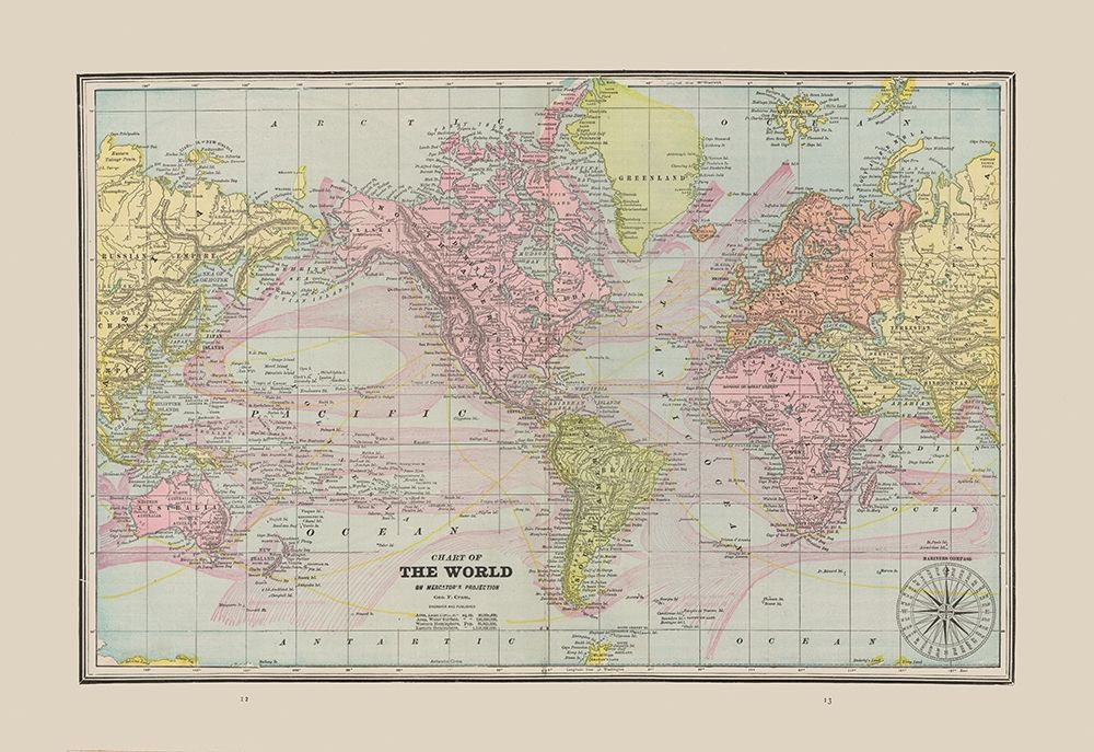 World Chart - Cram 1892