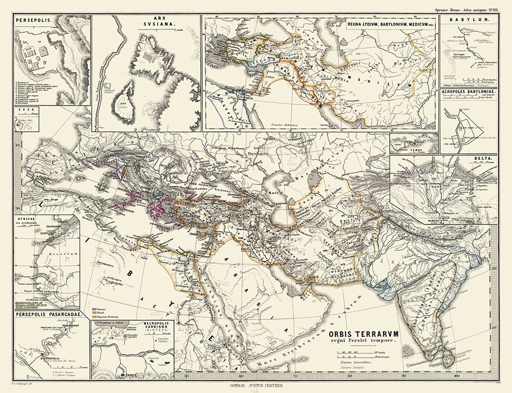 World Persian Time - Spruner 1865