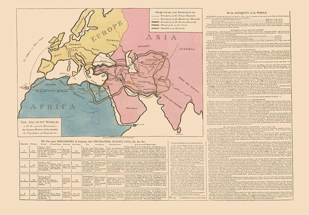 Europe Asia Africa Ancient World - Le Sage 1801