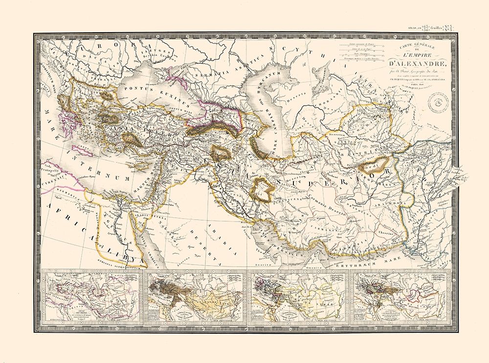 Alexander Great Empire Europe Asia - Brue 1840