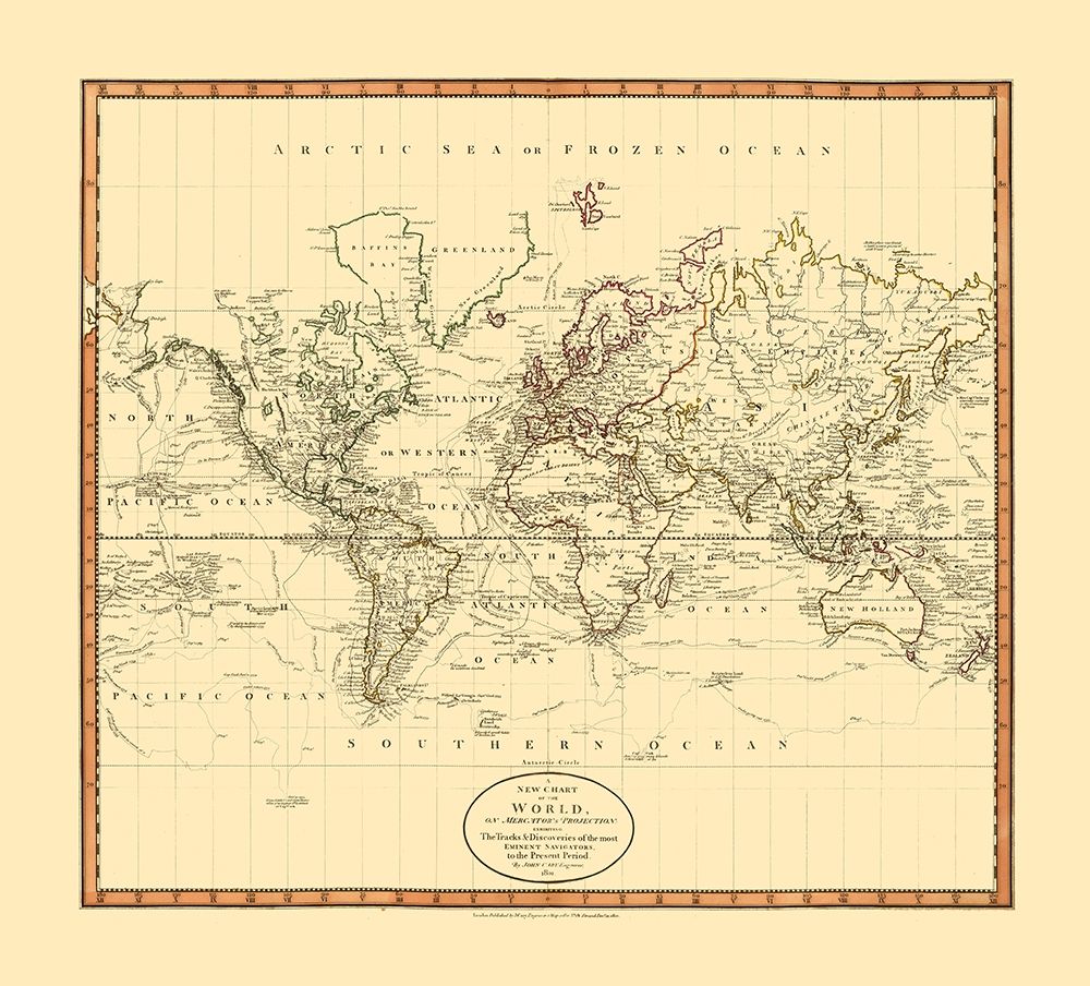 Mercator Projection - Cary 1801
