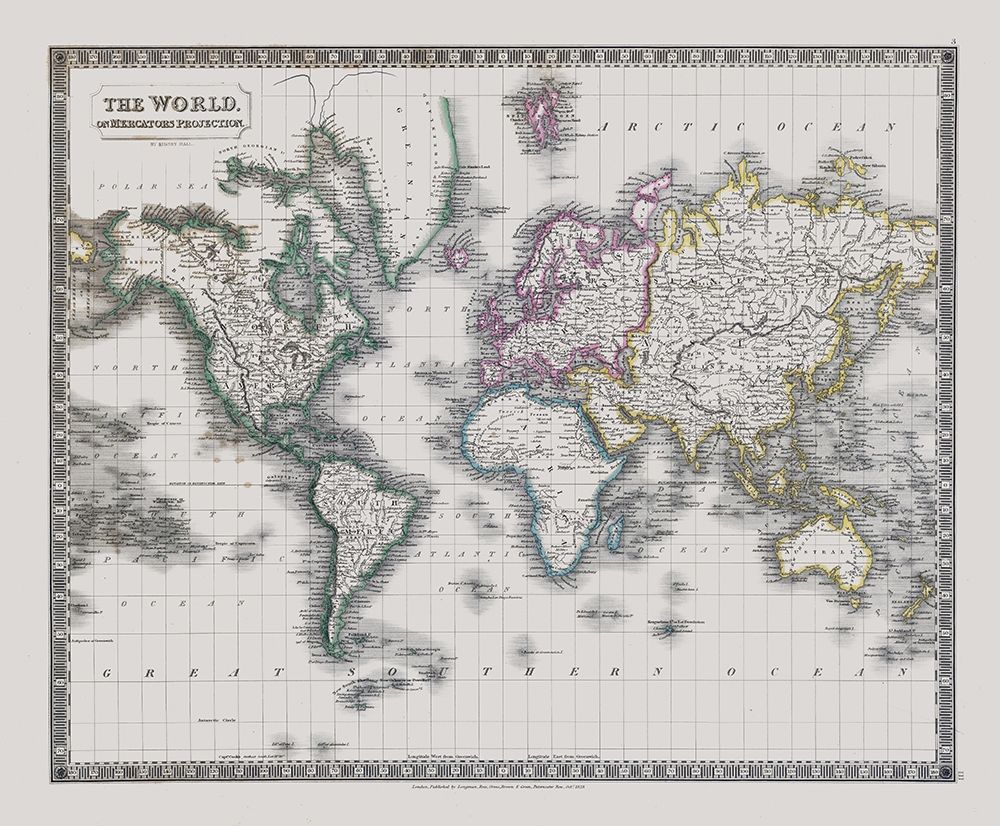 Mercator Projection - Longman 1829