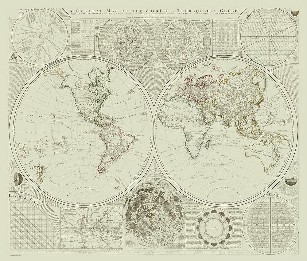 Terraqueous Globe - Sayer 1787