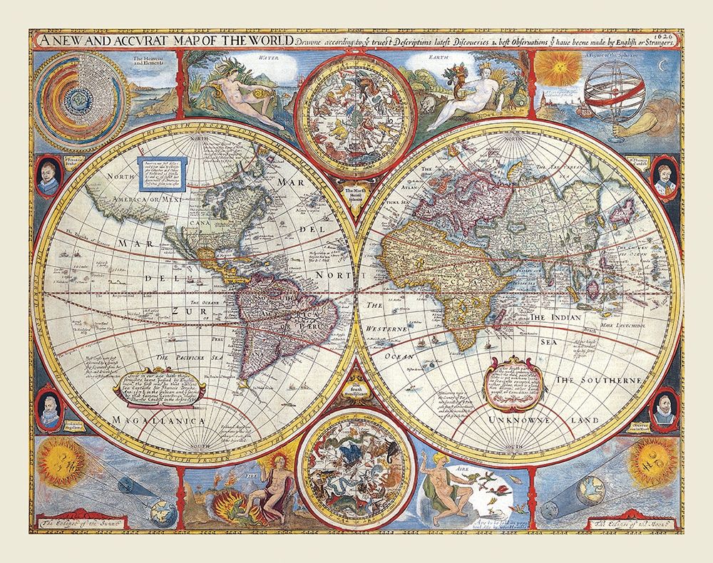 Western Eastern Hemispheres - 1627