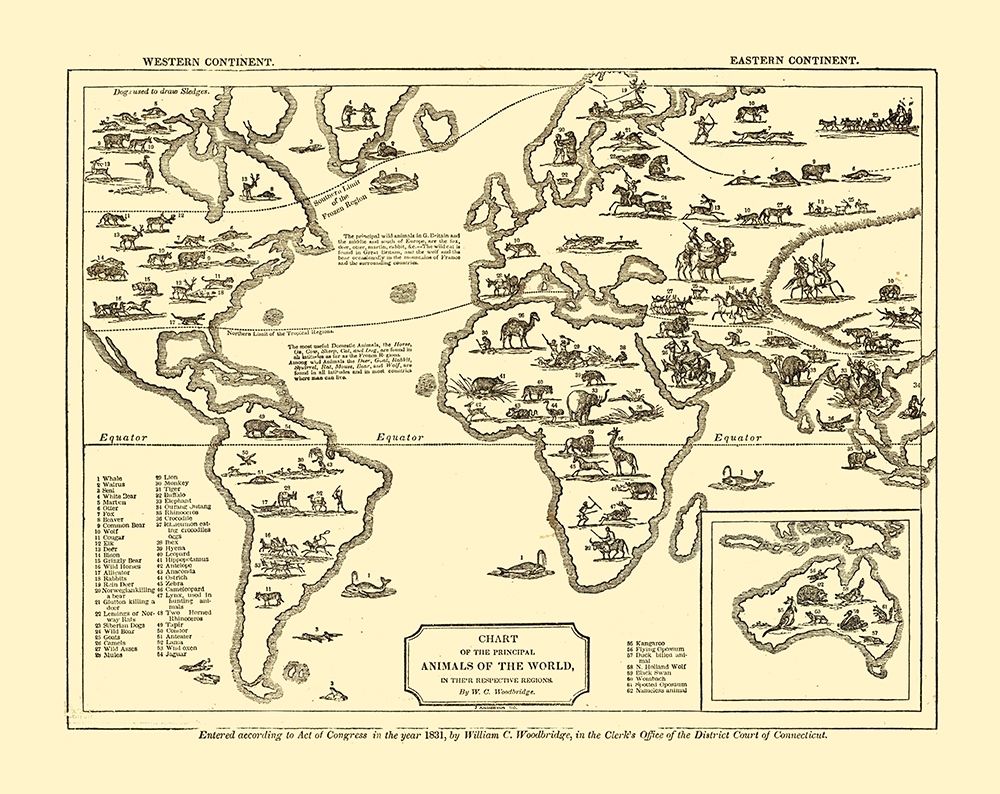Animals of World - Woodbridge 1831