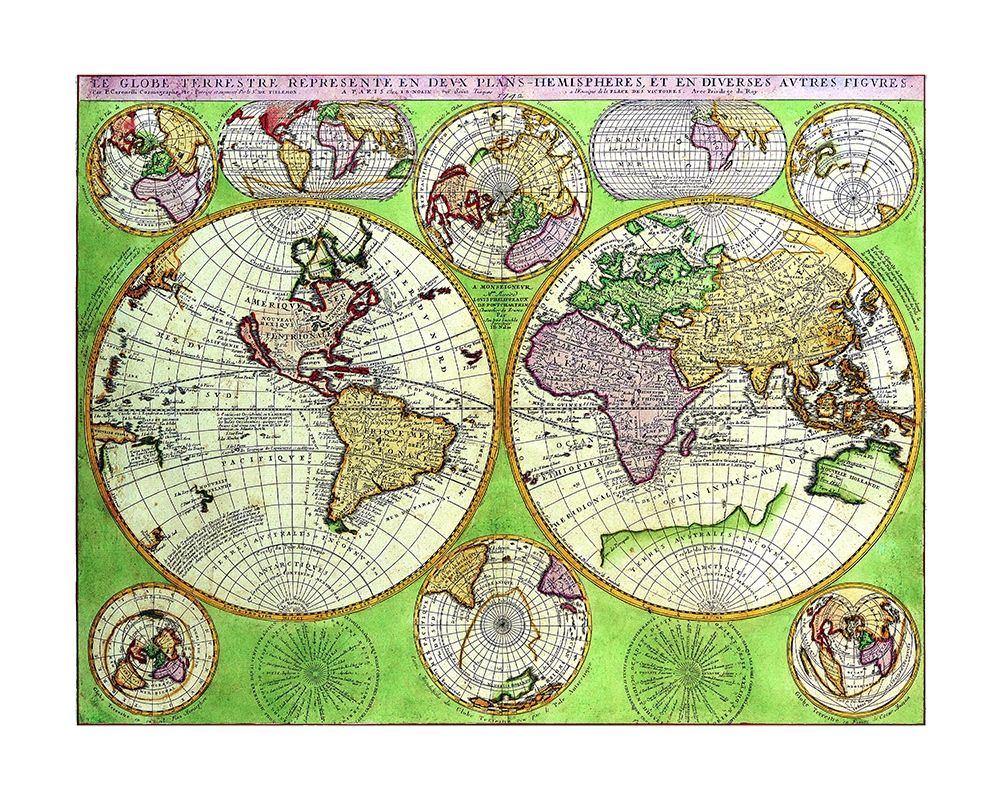 World Continents - Coronelli 1742