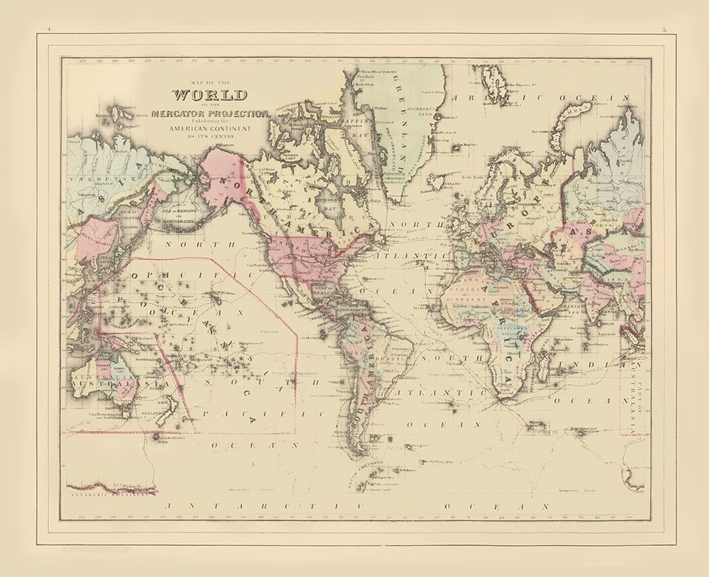 Mercator Projection American Continent