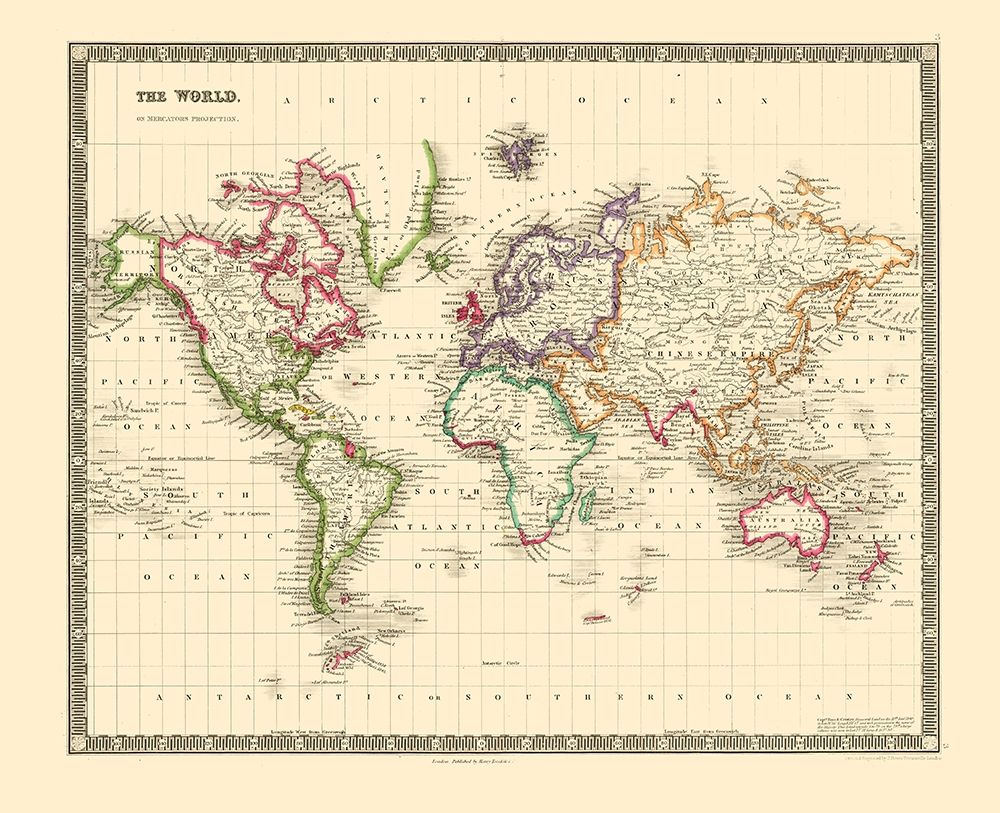 Mercator Projection - Teesdale 1840
