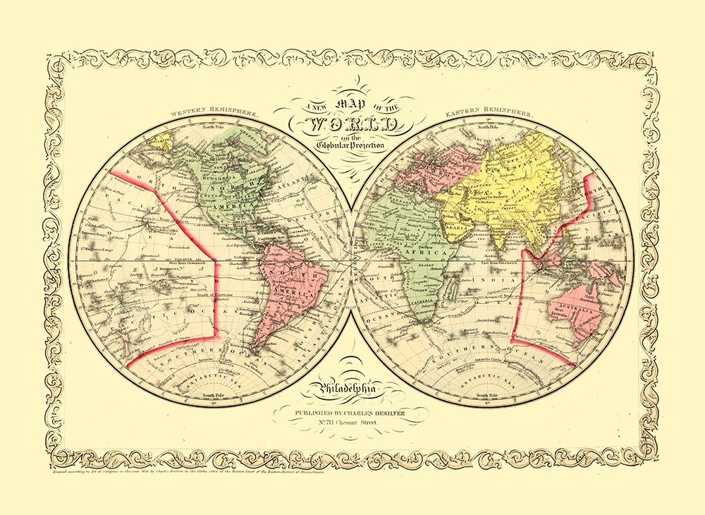 Globular Projection - Desilver 1856