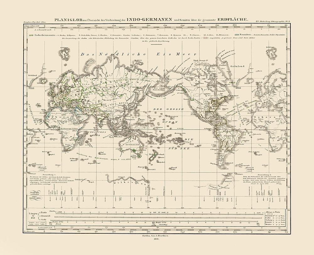 Indo Germans Semites World - Perthes 1846