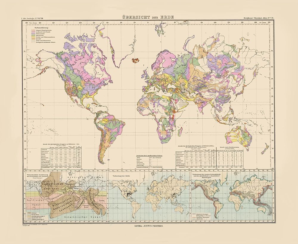 Overview of World - Perthes 1892