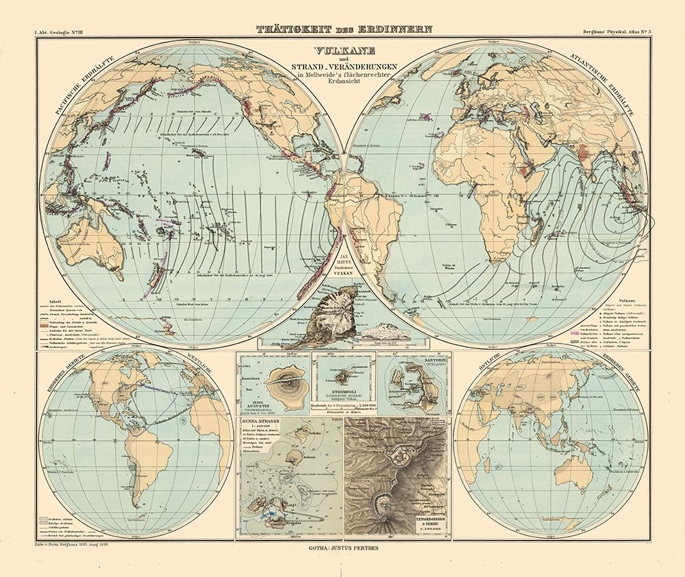 Seismic Activity Volcanos World - Perthes 1838