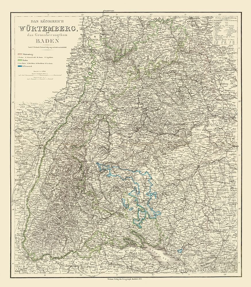Wurtemberg Germany - Weiland 1856
