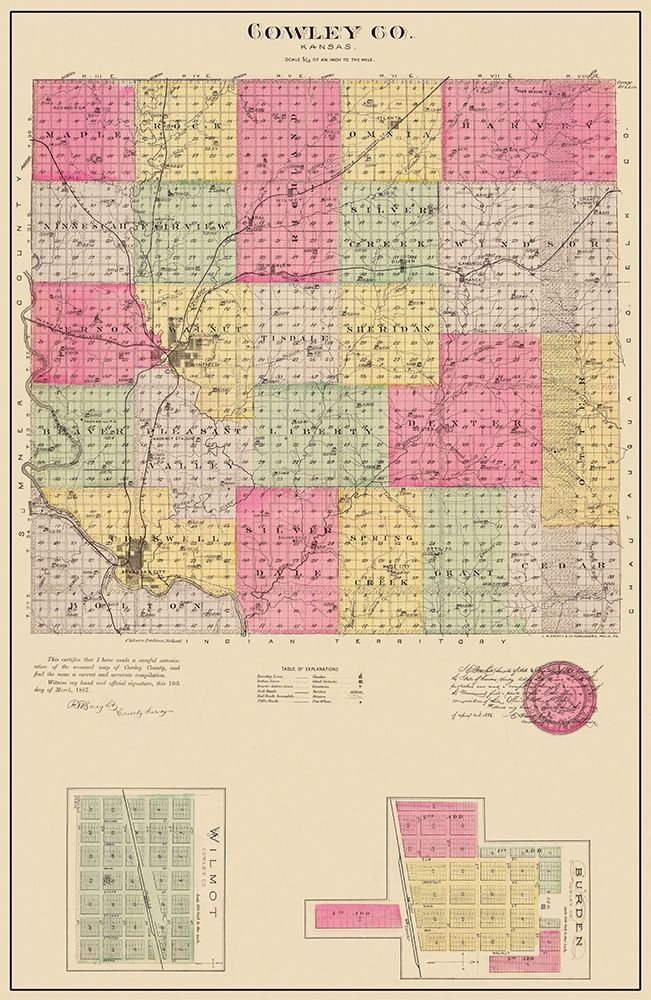 Cowley Kansas - Everts 1887