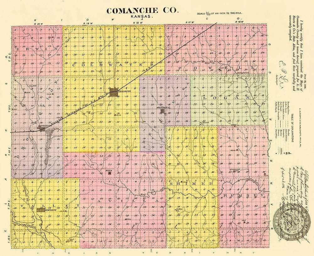Comanche Kansas - Everts 1887