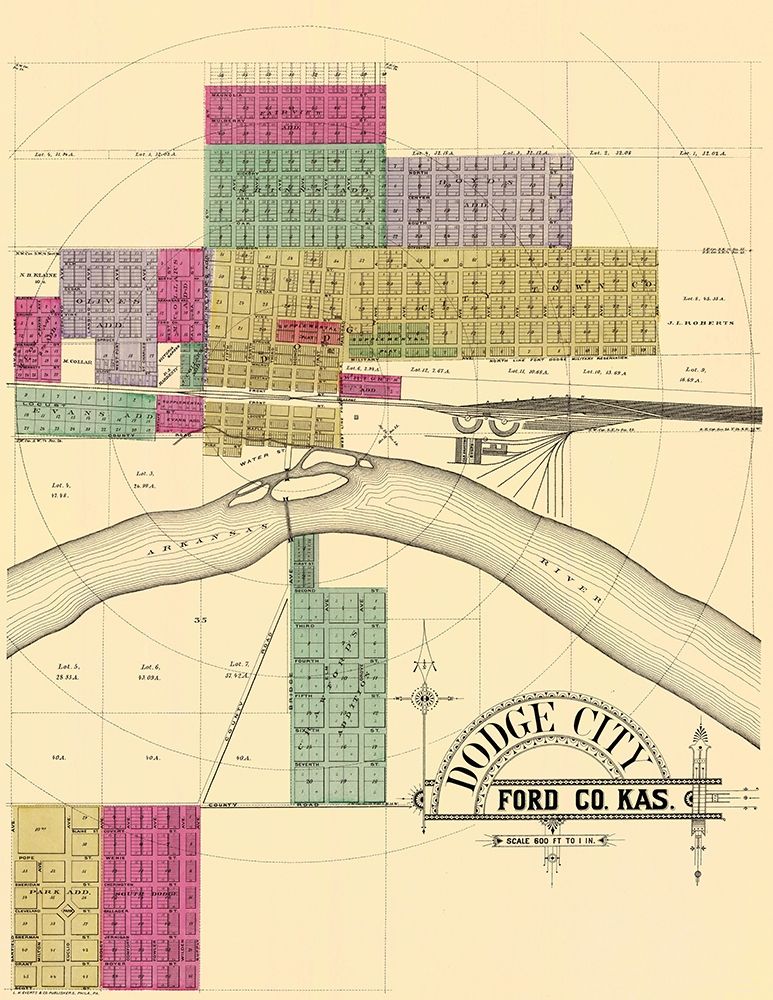 Dodge City Kansas - Everts 1887