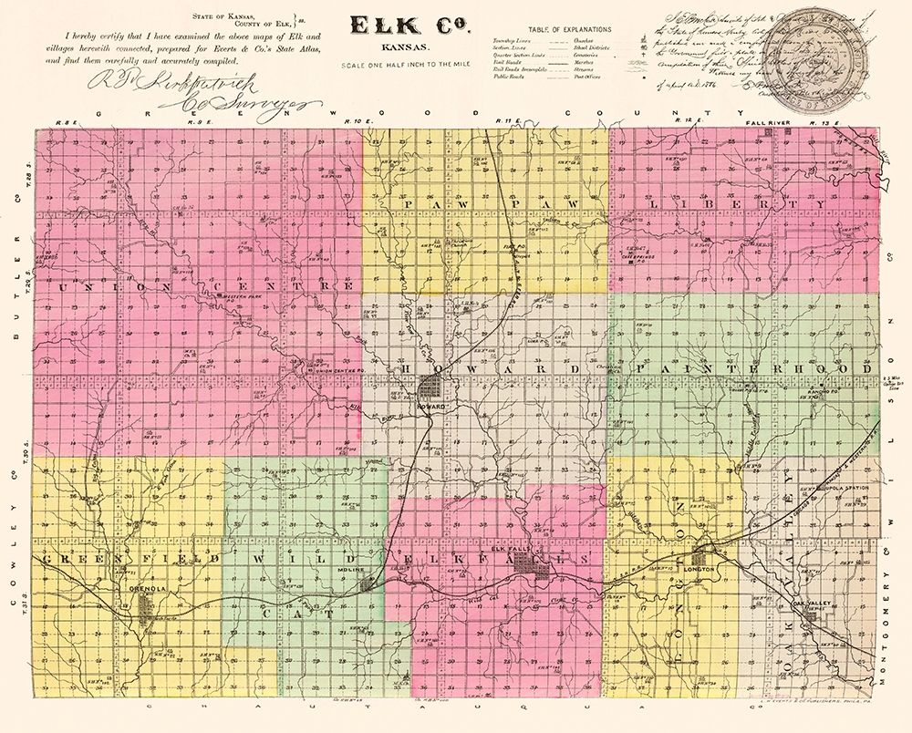 Elk Kansas - Everts 1887