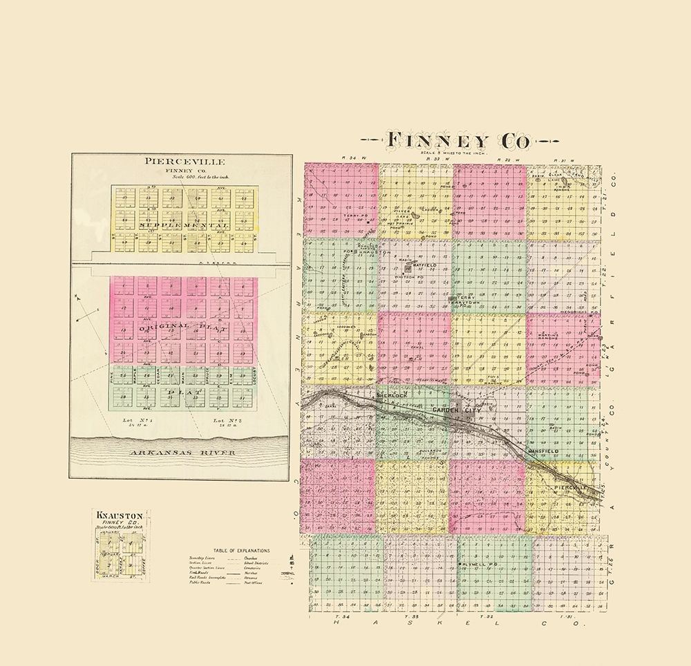 Finney Kansas - Everts 1887