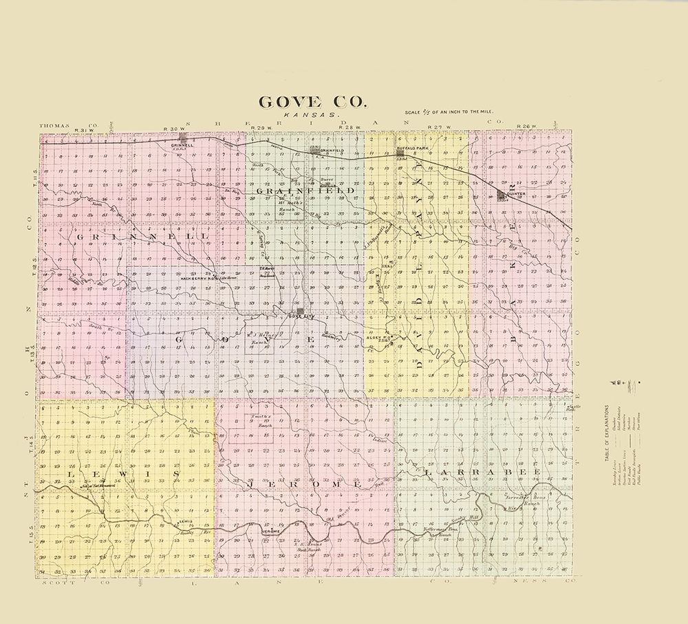 Gove Kansas - Everts 1887