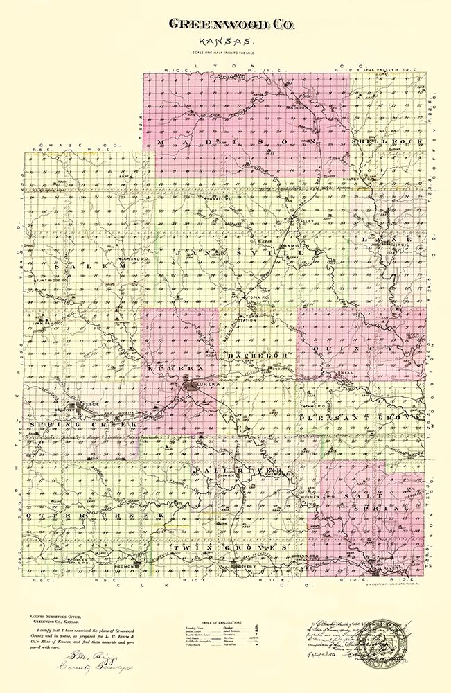 Greenwood Kansas - Everts 1887