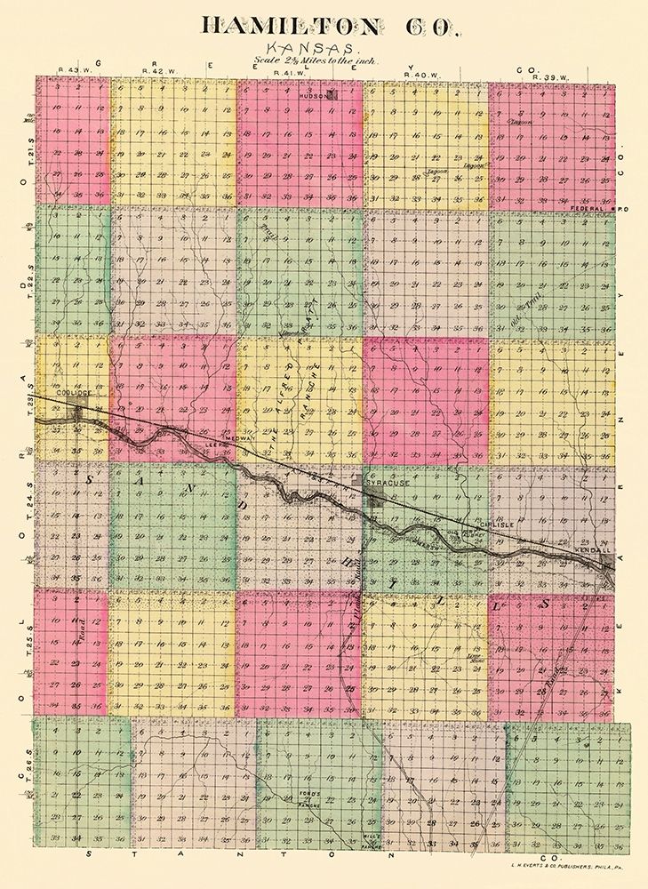Hamilton Kansas - Everts 1887