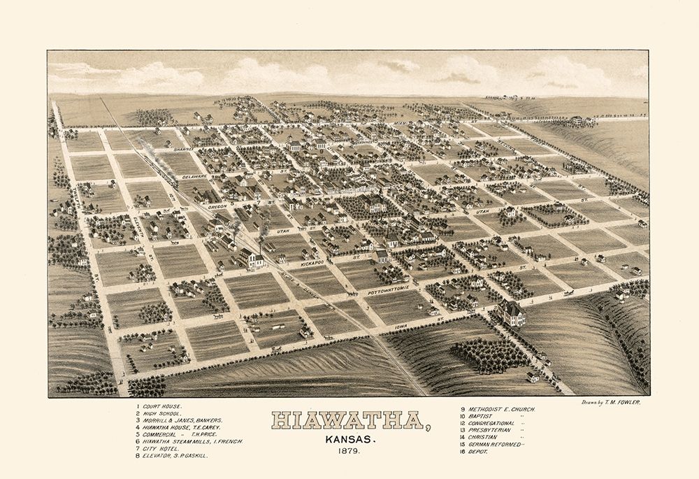 Hiawatha Kansas - Fowler 1879