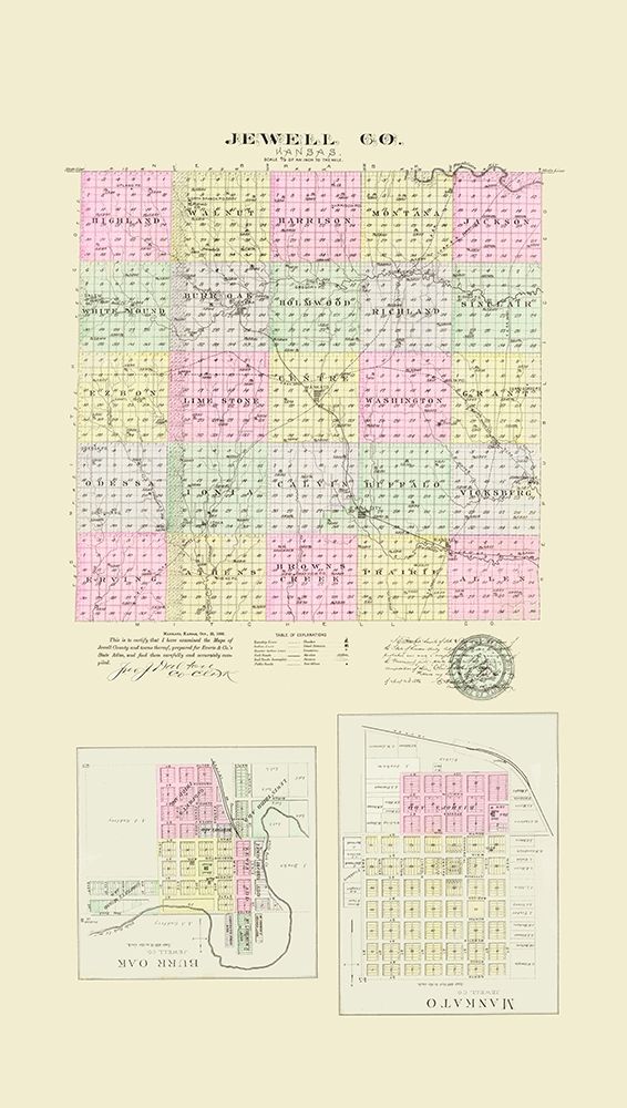 Jewell Kansas - Everts 1887