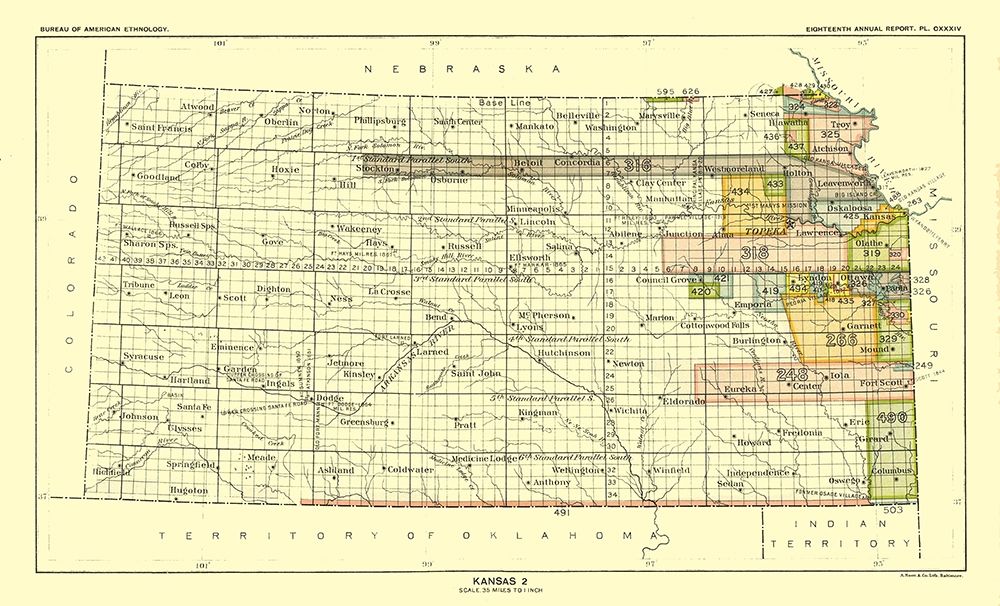 Kansas - Hoen 1896