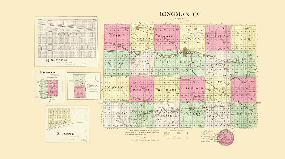 Kingman Kansas - Everts 1887