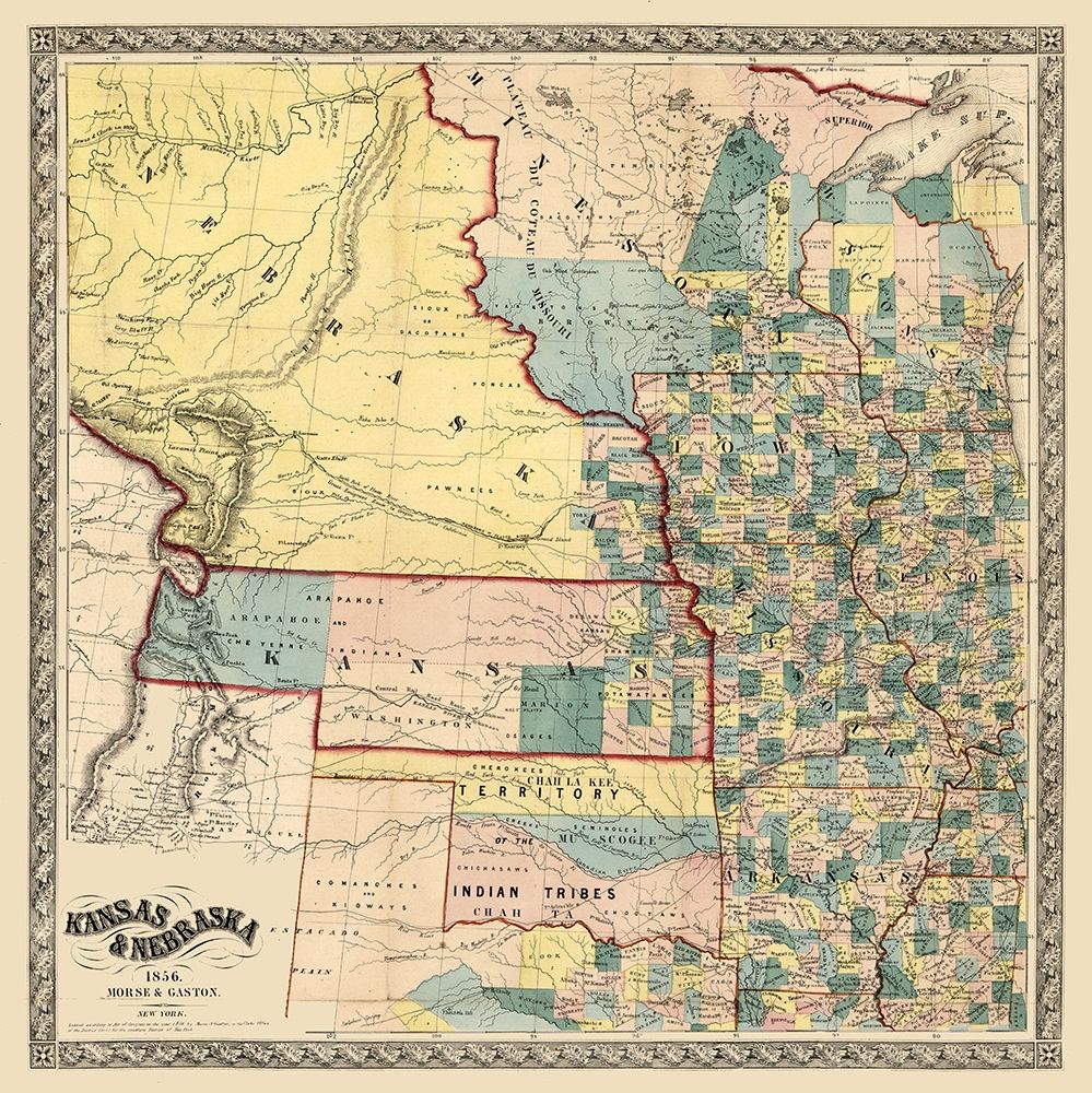 Kansas Nebraska - Gaston 1856