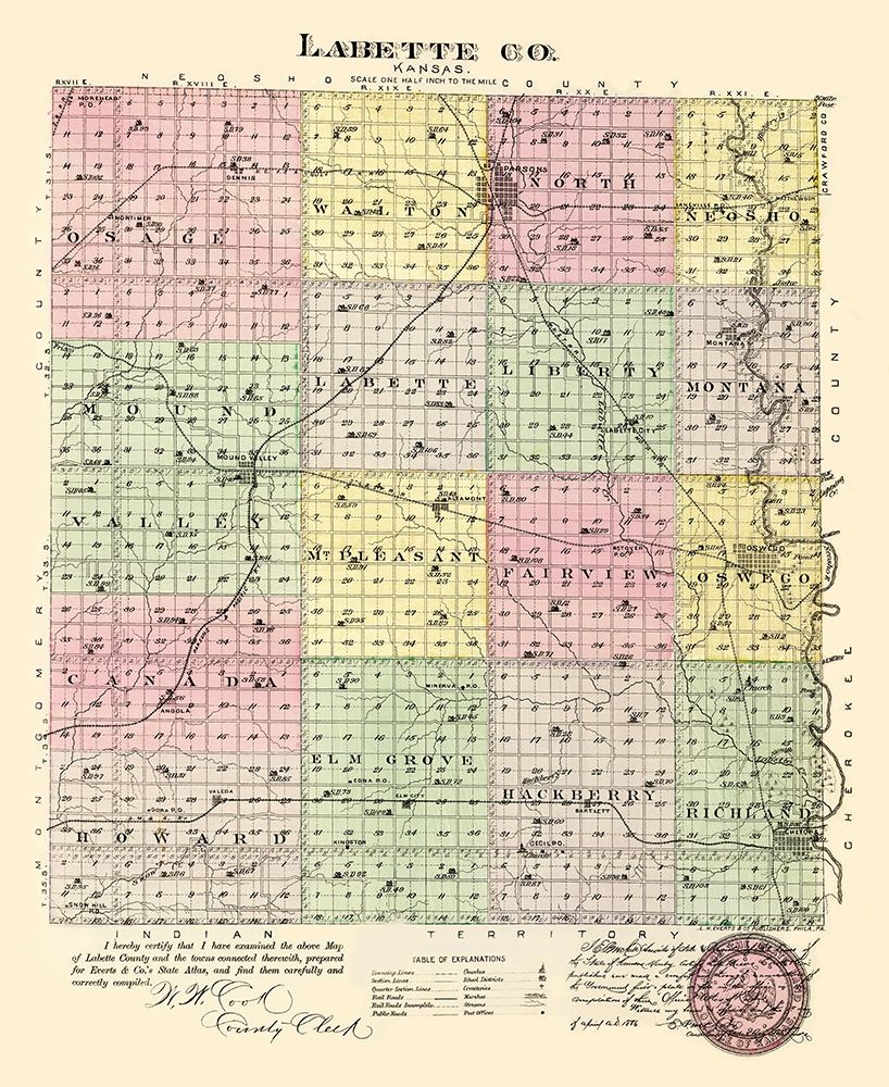 Labette Kansas - Everts 1887