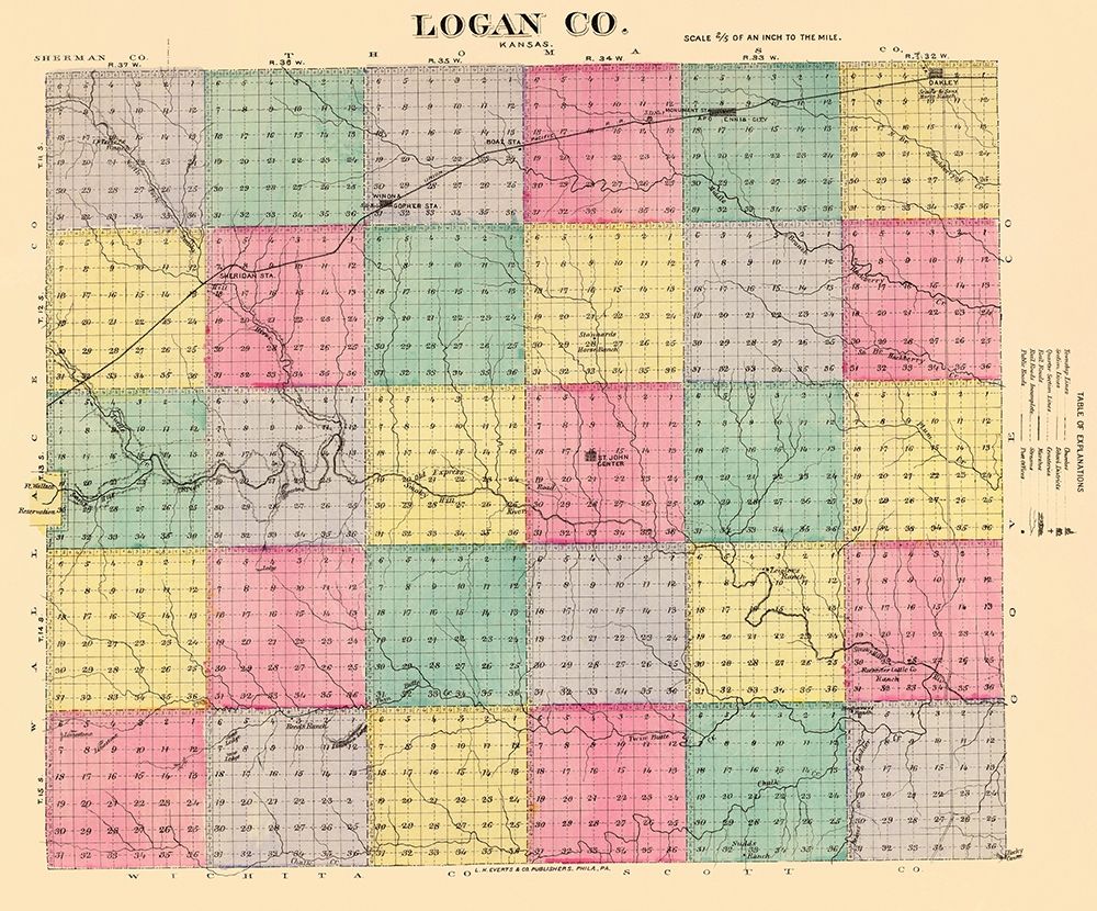 Logan Kansas - Everts 1887