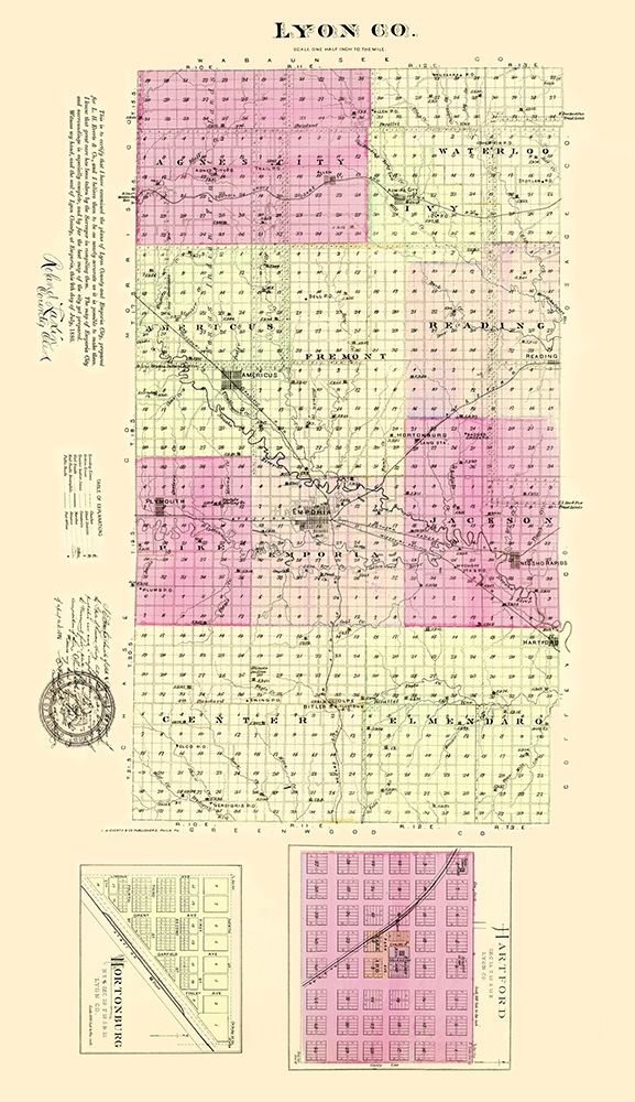 Lyon Kansas - Everts 1887