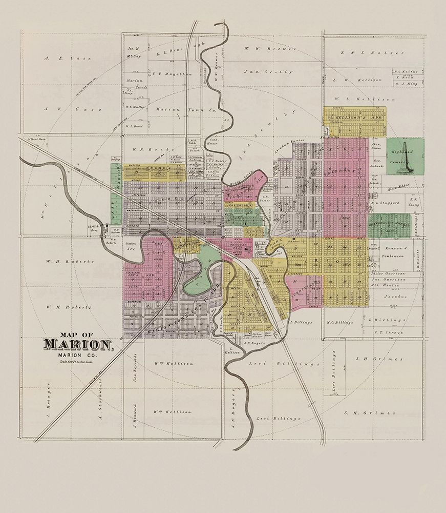 Marion Kansas -Everts 1887