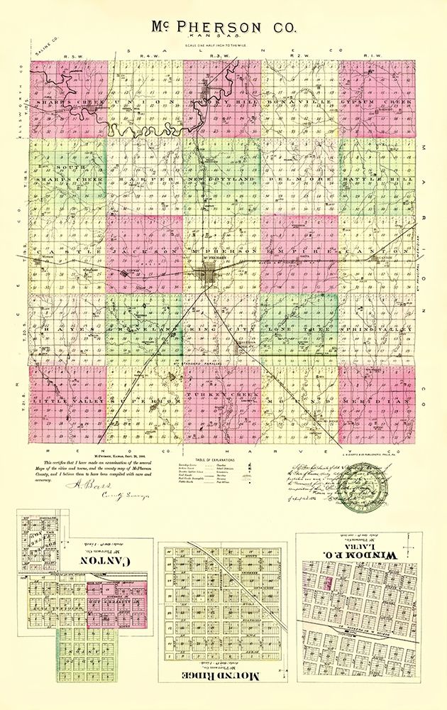 Mcpherson Kansas - Everts 1887