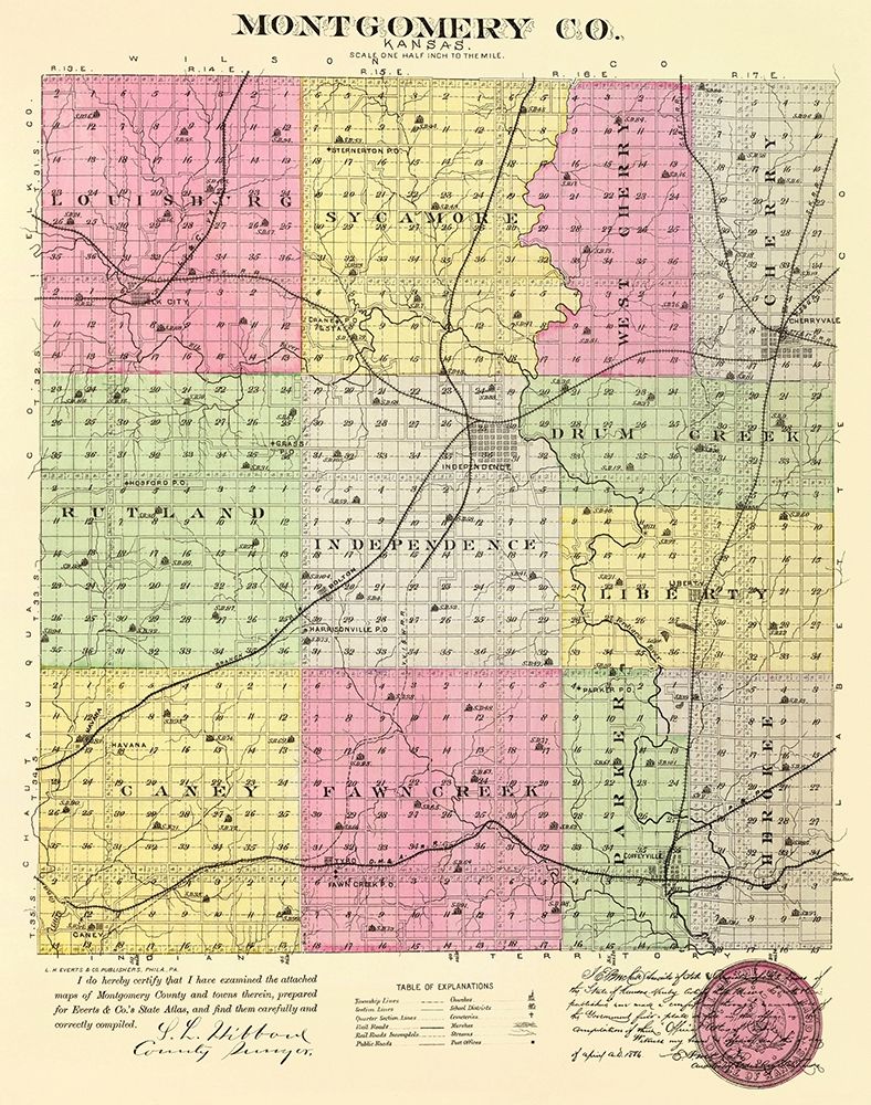 Montgomery Kansas - Everts 1887