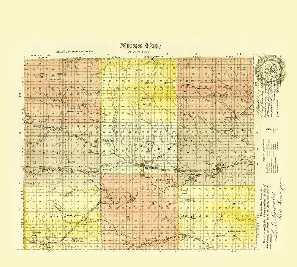 Ness Kansas - Everts 1887
