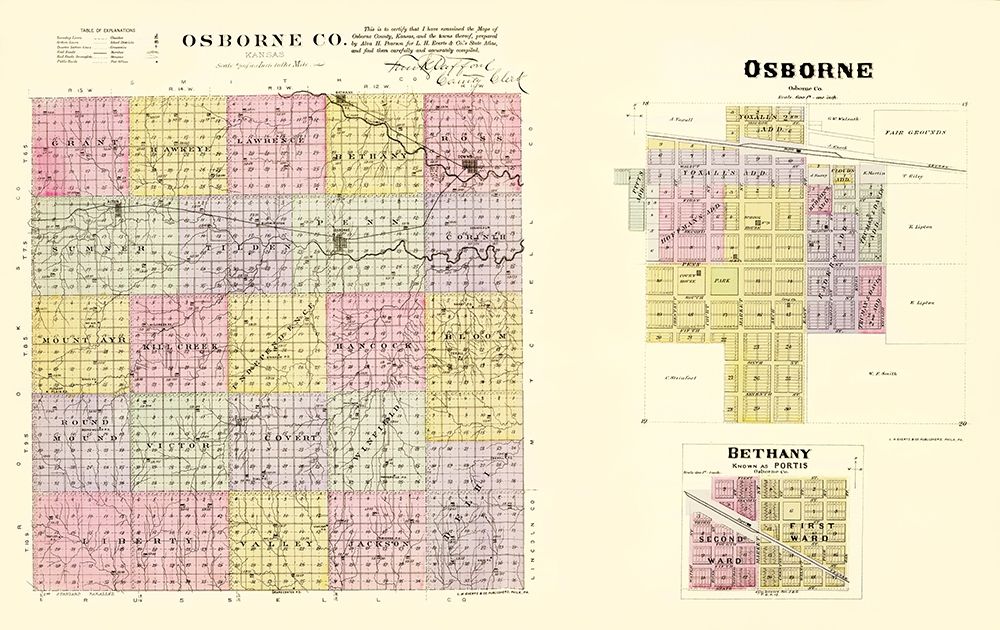 Osborne Kansas - Everts 1887