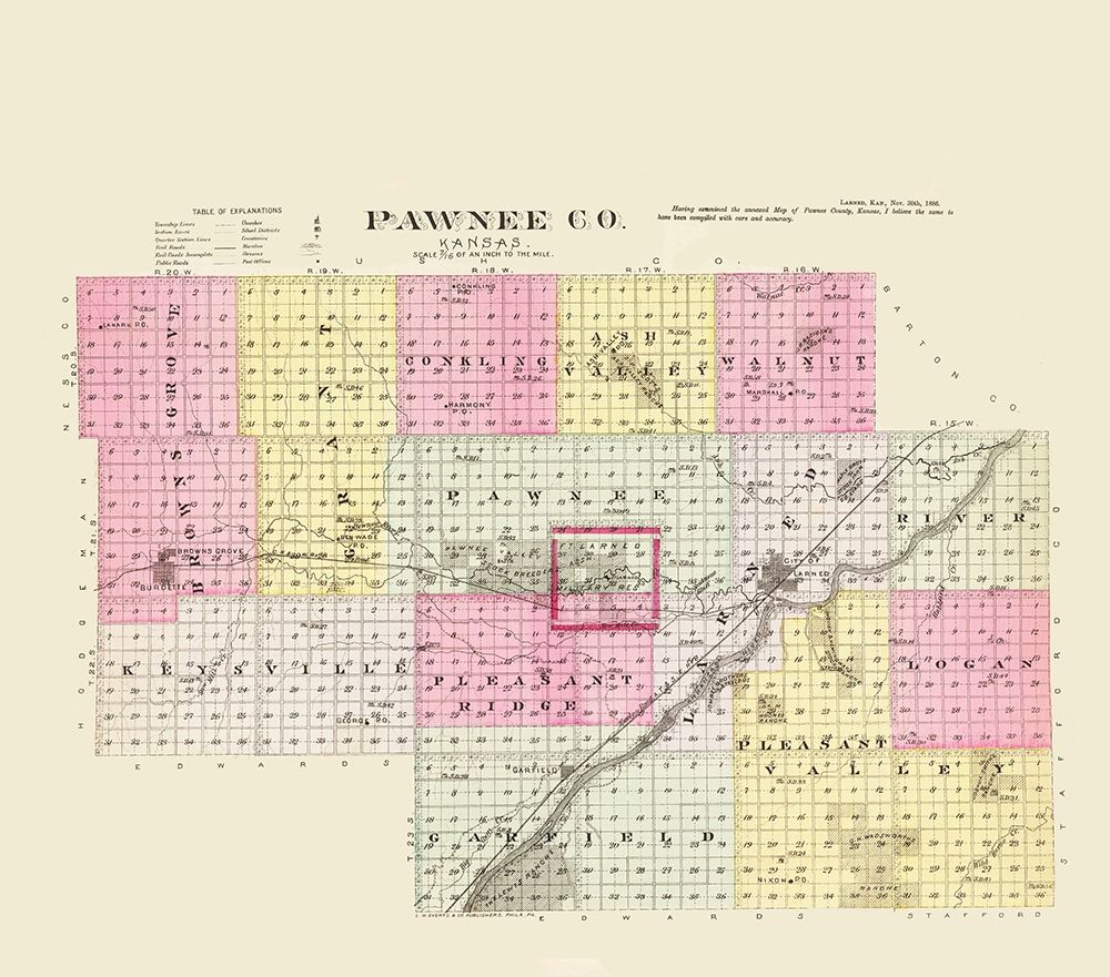 Pawnee Kansas - Everts 1887