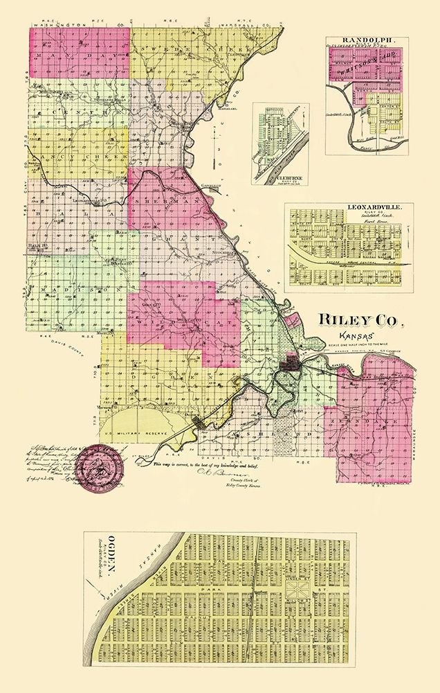 Riley Kansas - Everts 1887