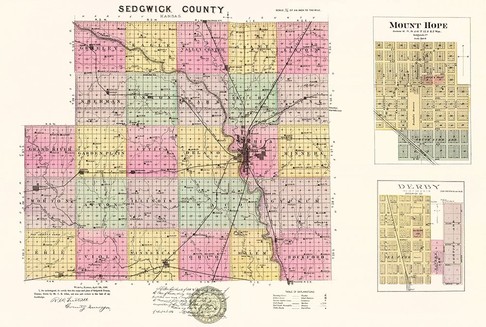 Sedgwick Kansas - Everts 1887