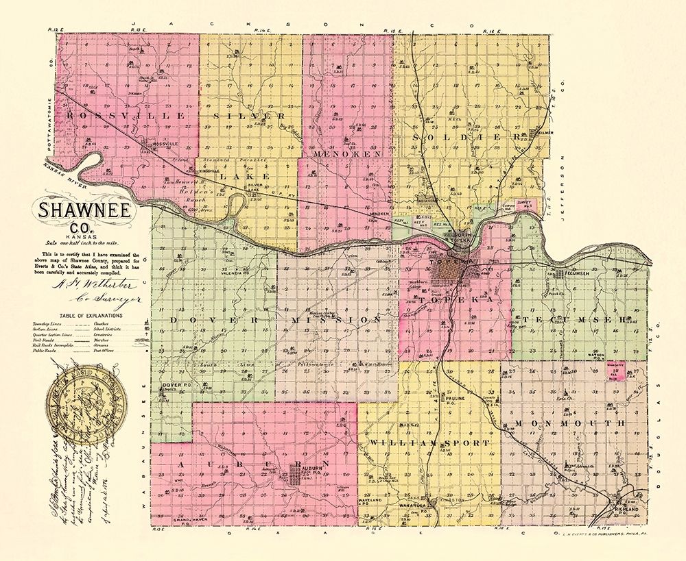 Shawnee Kansas - Everts 1887