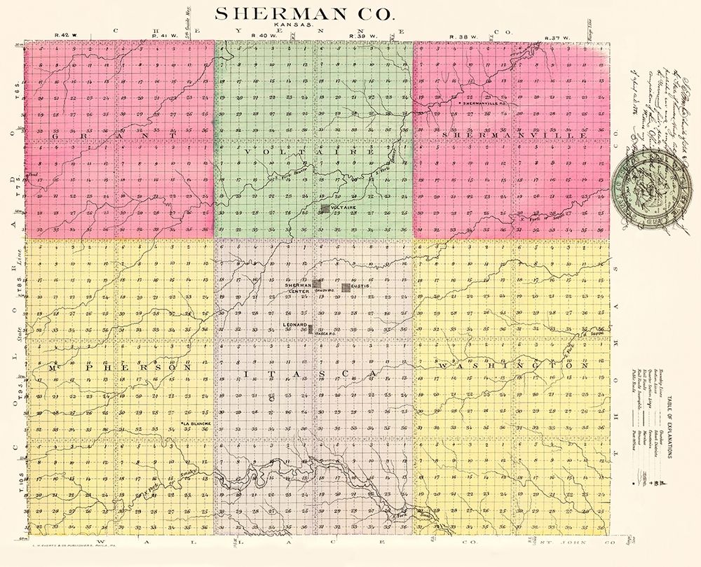 Sherman Kansas - Everts 1887